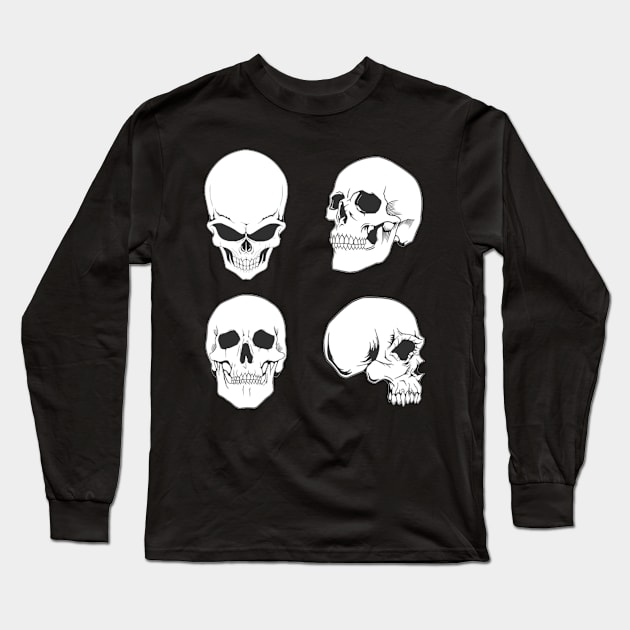 Skulling around - skeleton Long Sleeve T-Shirt by peggieprints